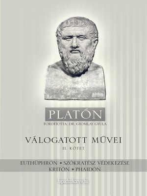 cover image of Platón válogatott művei II. kötet